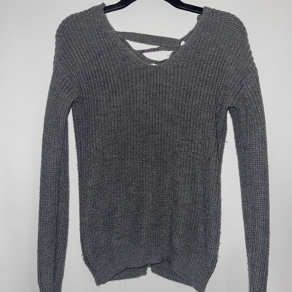 Grey knit sweater - Picture 1 of 3
